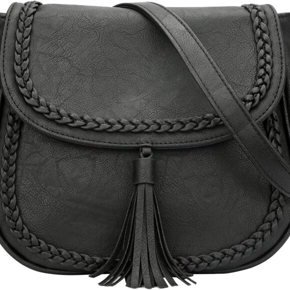 Casual Flap Saddle Crossbody Bags for Women Purses and Handbags with Tassel - Picture 1 of 7